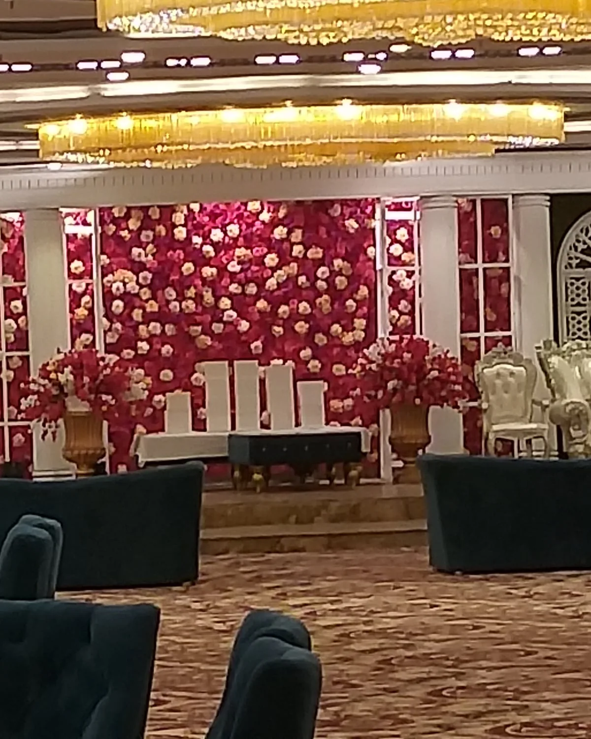 Luxury wedding design and floral installation